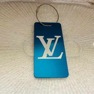 Louis Vuitton Blue Luggage Tag 4x2 in. - EUC